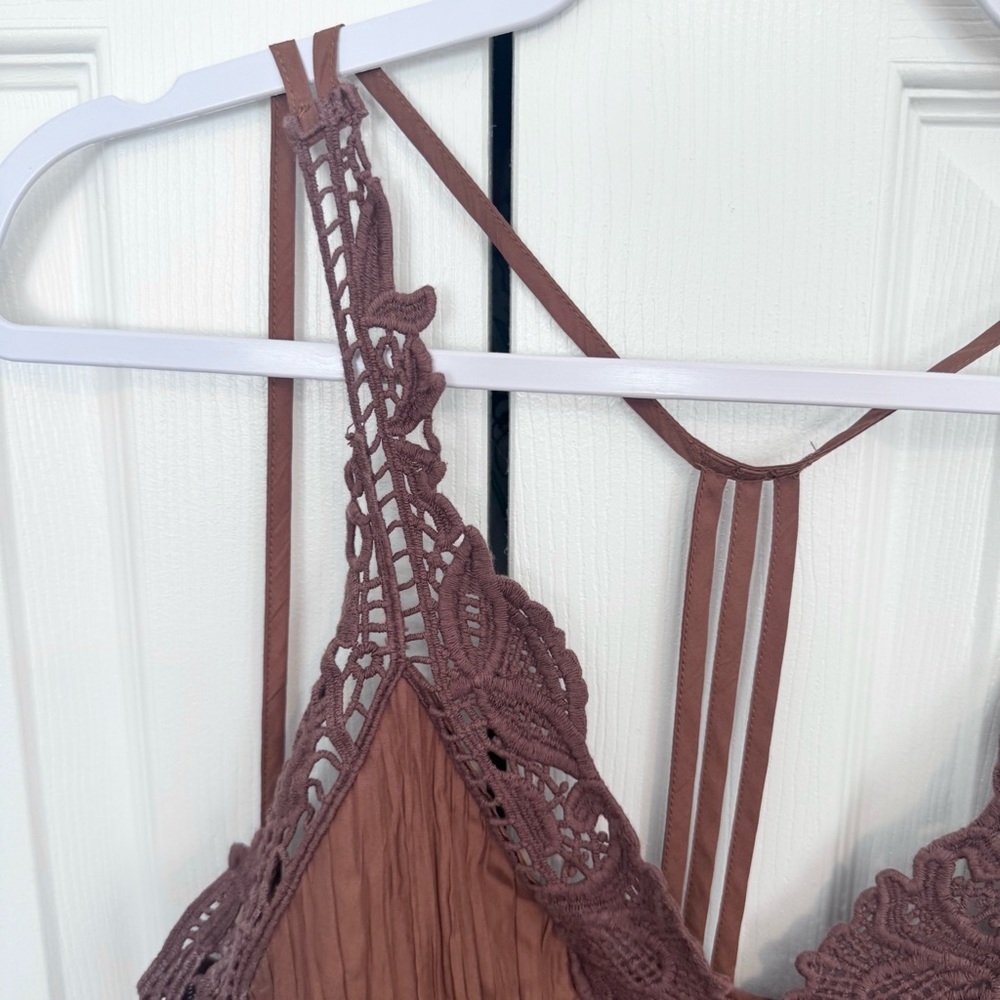 Free People Brown Lace Mini Dress - XS - Picture 3 of 8
